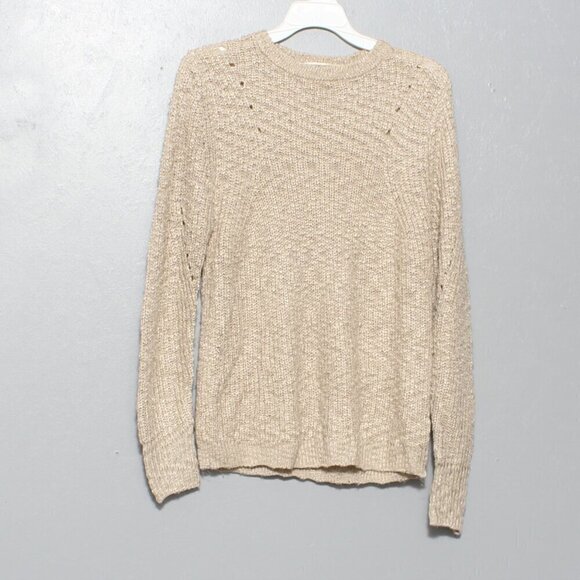 Mango basics crew neck tan knit sweater - Picture 1 of 5